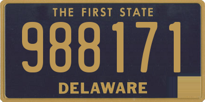 DE license plate 988171