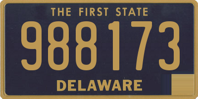 DE license plate 988173