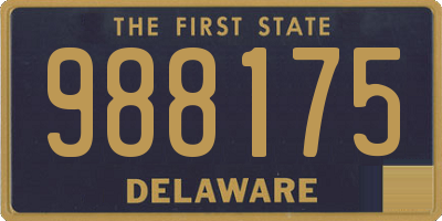 DE license plate 988175