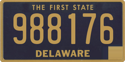 DE license plate 988176