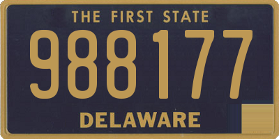 DE license plate 988177