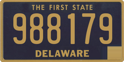 DE license plate 988179