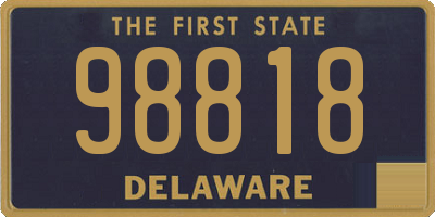 DE license plate 98818