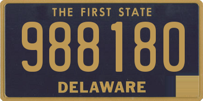 DE license plate 988180