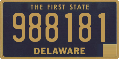 DE license plate 988181