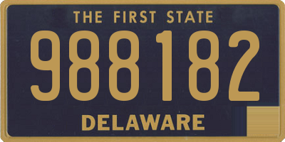 DE license plate 988182