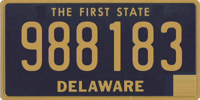 DE license plate 988183