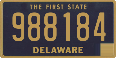 DE license plate 988184