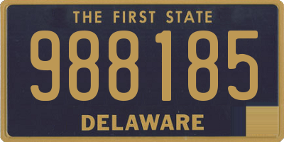 DE license plate 988185