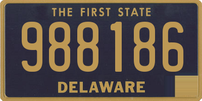 DE license plate 988186