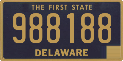 DE license plate 988188