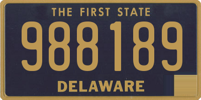 DE license plate 988189