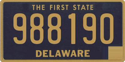 DE license plate 988190