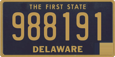 DE license plate 988191