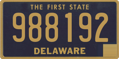 DE license plate 988192