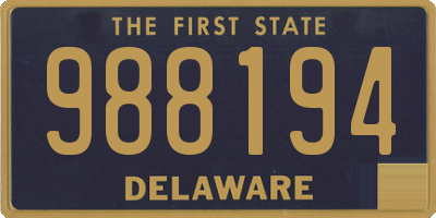 DE license plate 988194