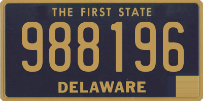 DE license plate 988196