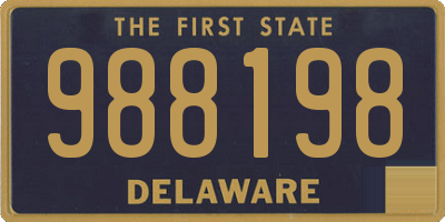 DE license plate 988198