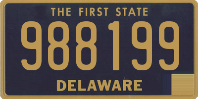 DE license plate 988199