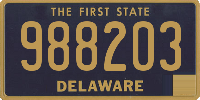 DE license plate 988203