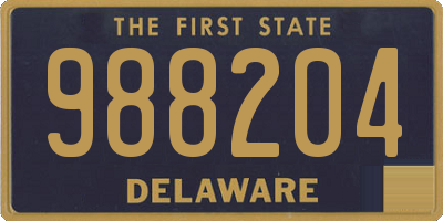DE license plate 988204