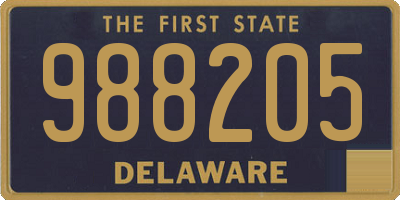 DE license plate 988205