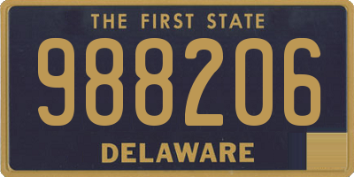 DE license plate 988206