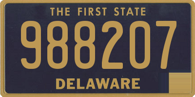 DE license plate 988207