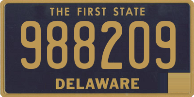 DE license plate 988209