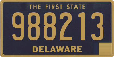 DE license plate 988213