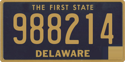 DE license plate 988214