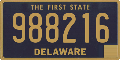 DE license plate 988216