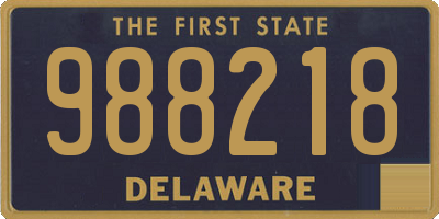 DE license plate 988218