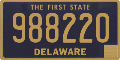 DE license plate 988220