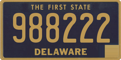 DE license plate 988222