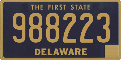 DE license plate 988223