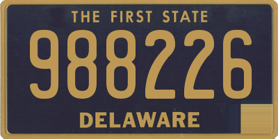 DE license plate 988226