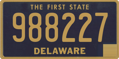 DE license plate 988227