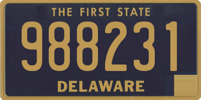 DE license plate 988231