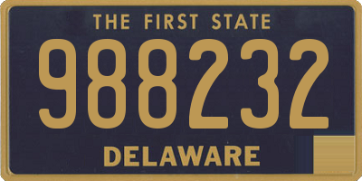 DE license plate 988232