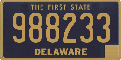 DE license plate 988233