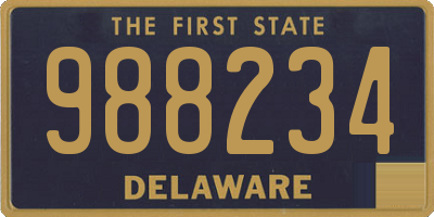 DE license plate 988234