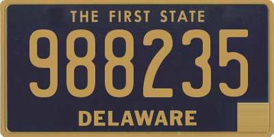 DE license plate 988235