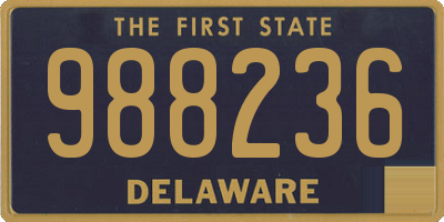 DE license plate 988236