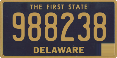 DE license plate 988238