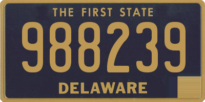 DE license plate 988239