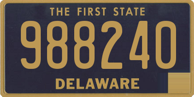 DE license plate 988240