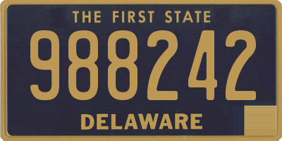 DE license plate 988242