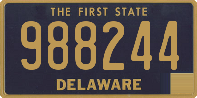 DE license plate 988244