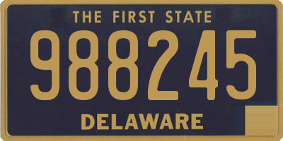 DE license plate 988245